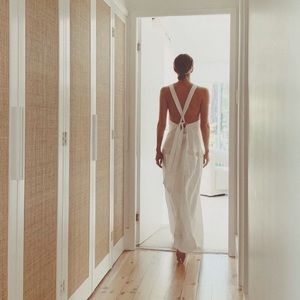 MATIN ATHENA CROSS BACK LINEN DRESS